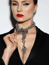 Thumbnail for SNAKE Braided Chain Y Necklace - Shop statement & Gothic jewelry for men & women online | Finerblack Jewelry